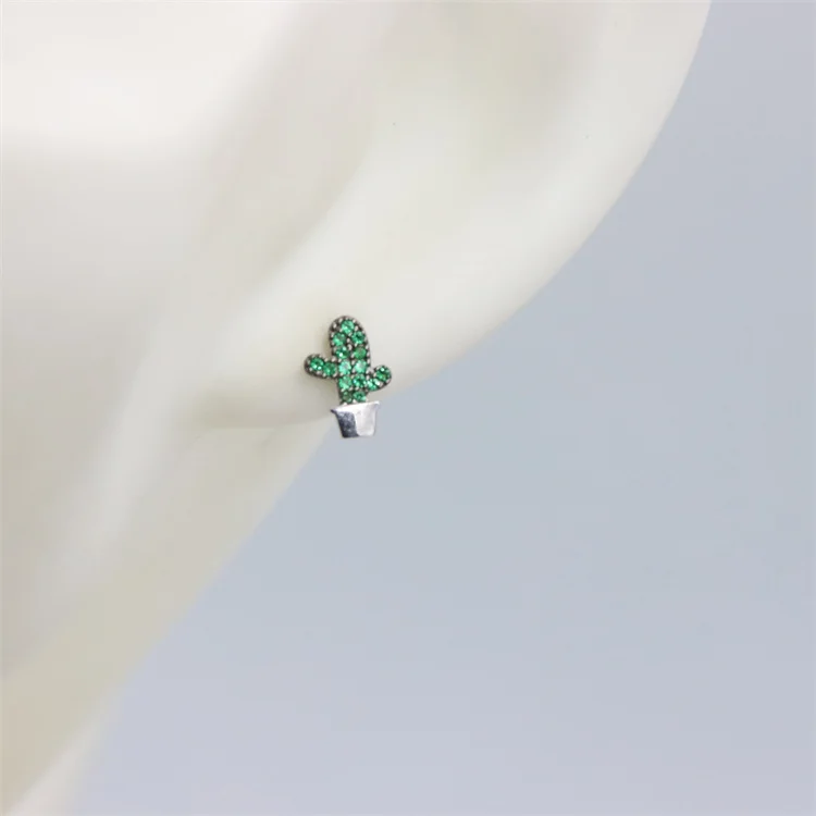 ZFSILVER S925 Sterling Silver Fashion Trendy Lovely Plant Diamond-set Green Cactus Stud Earrings Jewelry For Women Charm Party
ZFSILVER S925 Sterling Silver Fashion Trendy Lovely Plant Diamond-set Green Cactus Stud Earrings Jewelry For Women Charm Party