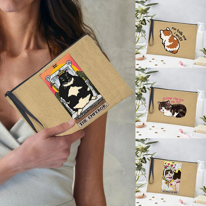 Cute Cat Pattern Children' School Stationery Bag Small Wallet Travel Linen Zipper Bags Makeup Organizer Pouch Cosmetic Bag 
Cute Cat Pattern Children' School Stationery Bag Small Wallet Travel Linen Zipper Bags Makeup Organizer Pouch Cosmetic Bag
