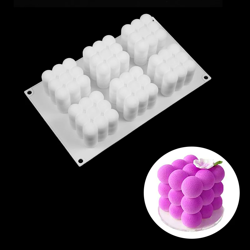 FHEAL 6 пустоты 3D Cube для выпечки муссов форма для торта силиконовые квадратные формы для пузырьков поднос для торта кухня форма для выпечки в в... 
FHEAL 6 пустоты 3D Cube для выпечки муссов форма для торта силиконовые квадратные формы для пузырьков поднос для торта кухня форма для выпечки в в...