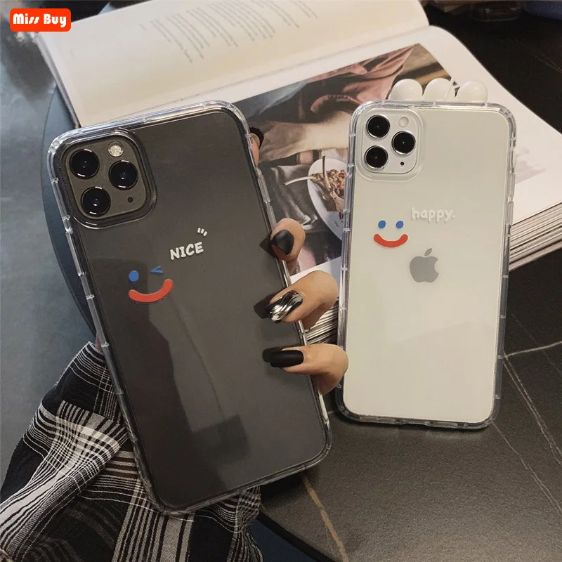 Fashion Transparent Crystal Clear Nice Happy Case For iPhone 13 11 12 Pro Max Mini X XS Max XR 7 8 6 6s Plus Shockproof Cover
Fashion Transparent Crystal Clear Nice Happy Case For iPhone 13 11 12 Pro Max Mini X XS Max XR 7 8 6 6s Plus Shockproof Cover