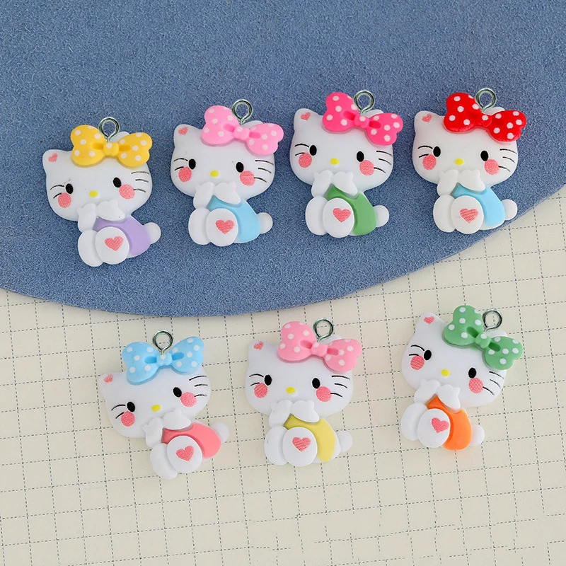 10pcs/pack Cute Charms Kawaii Cartoon Cat with Bow Resin Charms for Earring Keychain DIY Fashion Jewelry Accessories
10pcs/pack Cute Charms Kawaii Cartoon Cat with Bow Resin Charms for Earring Keychain DIY Fashion Jewelry Accessories