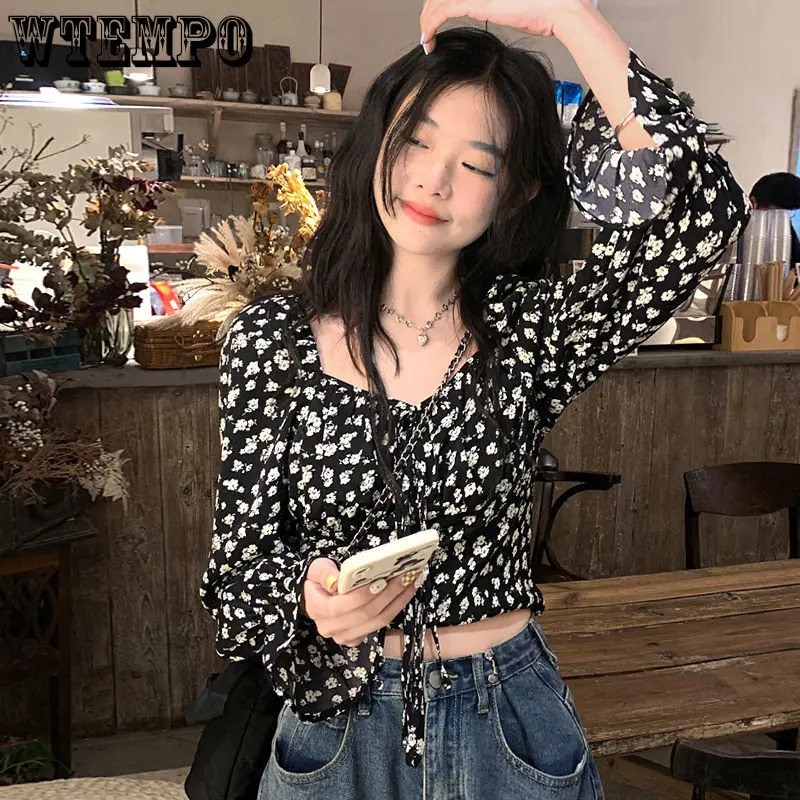 WTEMPO Square-neck Bubble Sleeve Blouse Women's French Chic Top Spring Floral Long Sleeve Clothes Thin Breathable Short Shirt
WTEMPO Square-neck Bubble Sleeve Blouse Women's French Chic Top Spring Floral Long Sleeve Clothes Thin Breathable Short Shirt