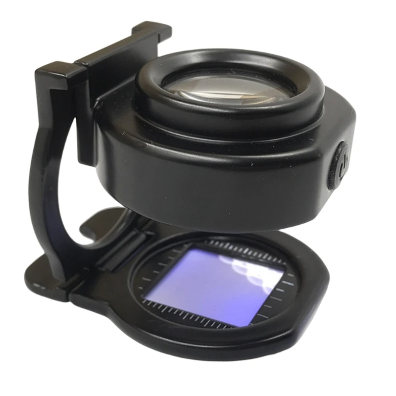 10X 30mm Mini Three-Folding Magnifying Glasses Portable Pocket Magnifier LED Lights Loupes with Scale for Reading 40JE
10X 30mm Mini Three-Folding Magnifying Glasses Portable Pocket Magnifier LED Lights Loupes with Scale for Reading 40JE