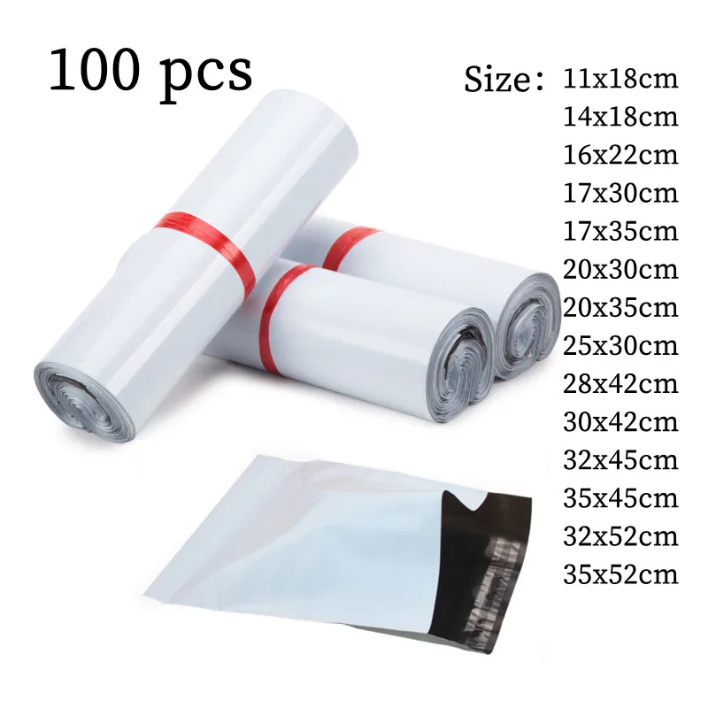 100 pieces/packaging transport bag, with self-adhesive sealing device, white plastic express envelope, packaging and storage bag
100 pieces/packaging transport bag, with self-adhesive sealing device, white plastic express envelope, packaging and storage bag