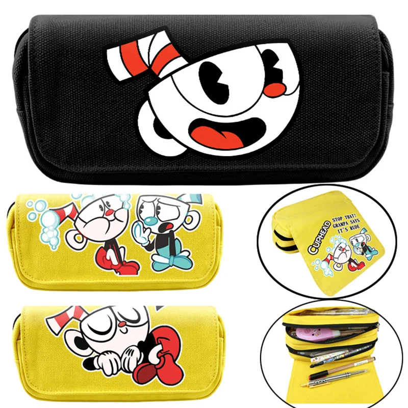 Cuphead Mughead Cartoon Pencil Bag Game Printed Character Mugman Pen Storage Box Makeup Storage Organizer Kids Children Fan Gift
Cuphead Mughead Cartoon Pencil Bag Game Printed Character Mugman Pen Storage Box Makeup Storage Organizer Kids Children Fan Gift