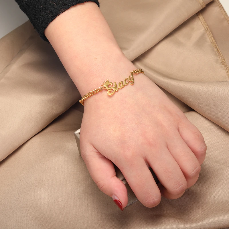 Cuban Chain Custom Name Bracelet For Women Men Personalized Handmade Gold Stainless Steel Letter Bracelet Jewelry Gift
Cuban Chain Custom Name Bracelet For Women Men Personalized Handmade Gold Stainless Steel Letter Bracelet Jewelry Gift