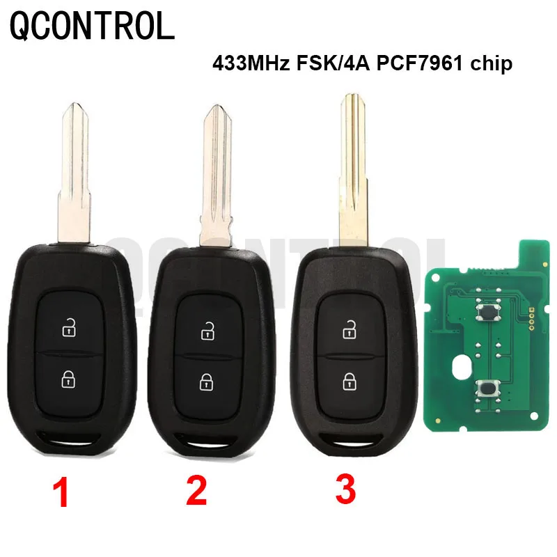 QCONTROL Remote 2 Button Car Key 433mhz with PCF7961M HITAG AES Chip for Renault Sandero Dacia Logan Lodgy Dokker Duster 2016
QCONTROL Remote 2 Button Car Key 433mhz with PCF7961M HITAG AES Chip for Renault Sandero Dacia Logan Lodgy Dokker Duster 2016
