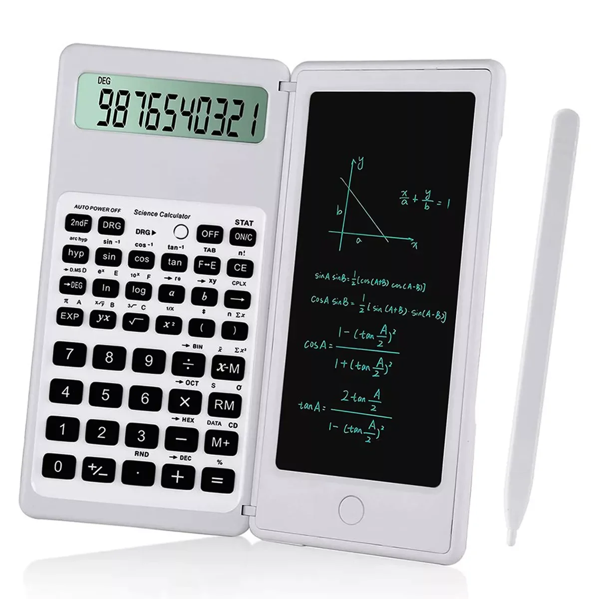 Foldable Calculator handwriting Function Calculator LCD Digital Tablet Digital Drawing Pad Stylus Pen Erase Button Lock Function
Foldable Calculator handwriting Function Calculator LCD Digital Tablet Digital Drawing Pad Stylus Pen Erase Button Lock Function