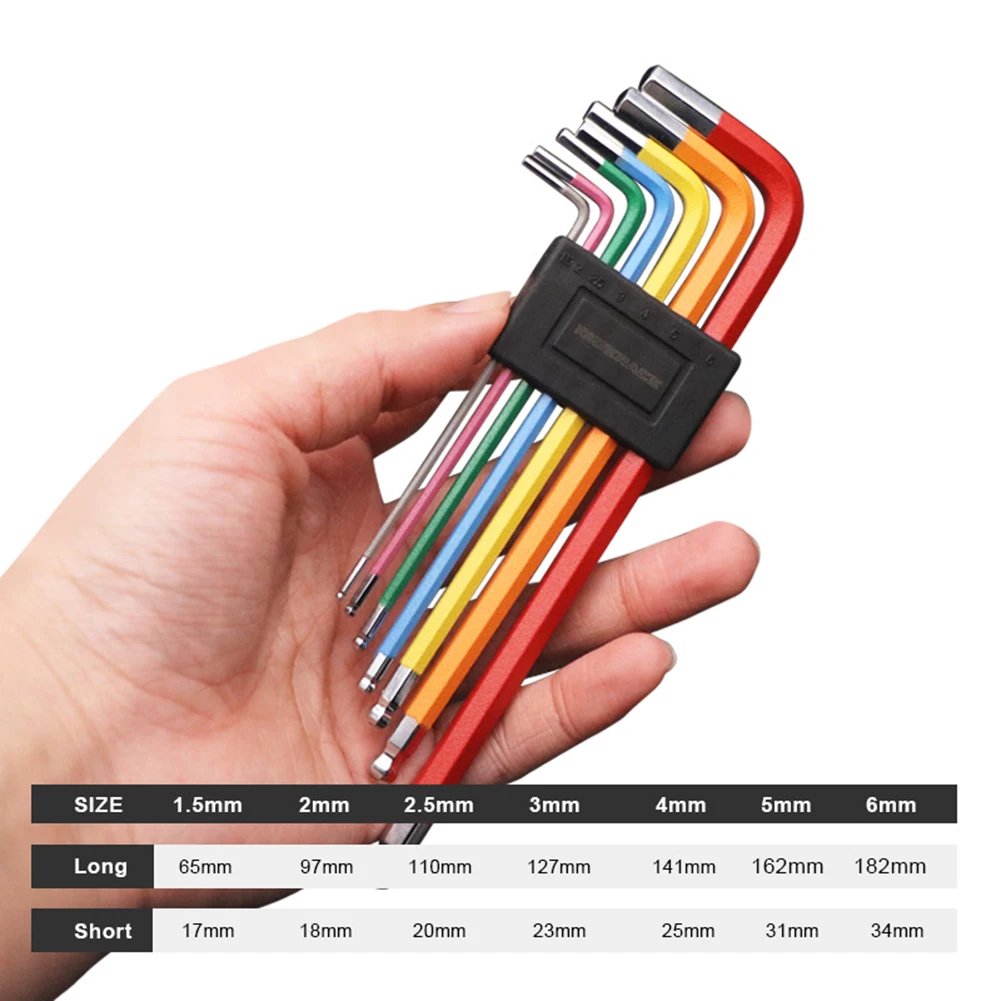 Bicycle Hex Wrench Set 1.5 To 6mm Professional L-Shaped Spanner Multi-function Bike Repair Tools Cycling Parts
Bicycle Hex Wrench Set 1.5 To 6mm Professional L-Shaped Spanner Multi-function Bike Repair Tools Cycling Parts