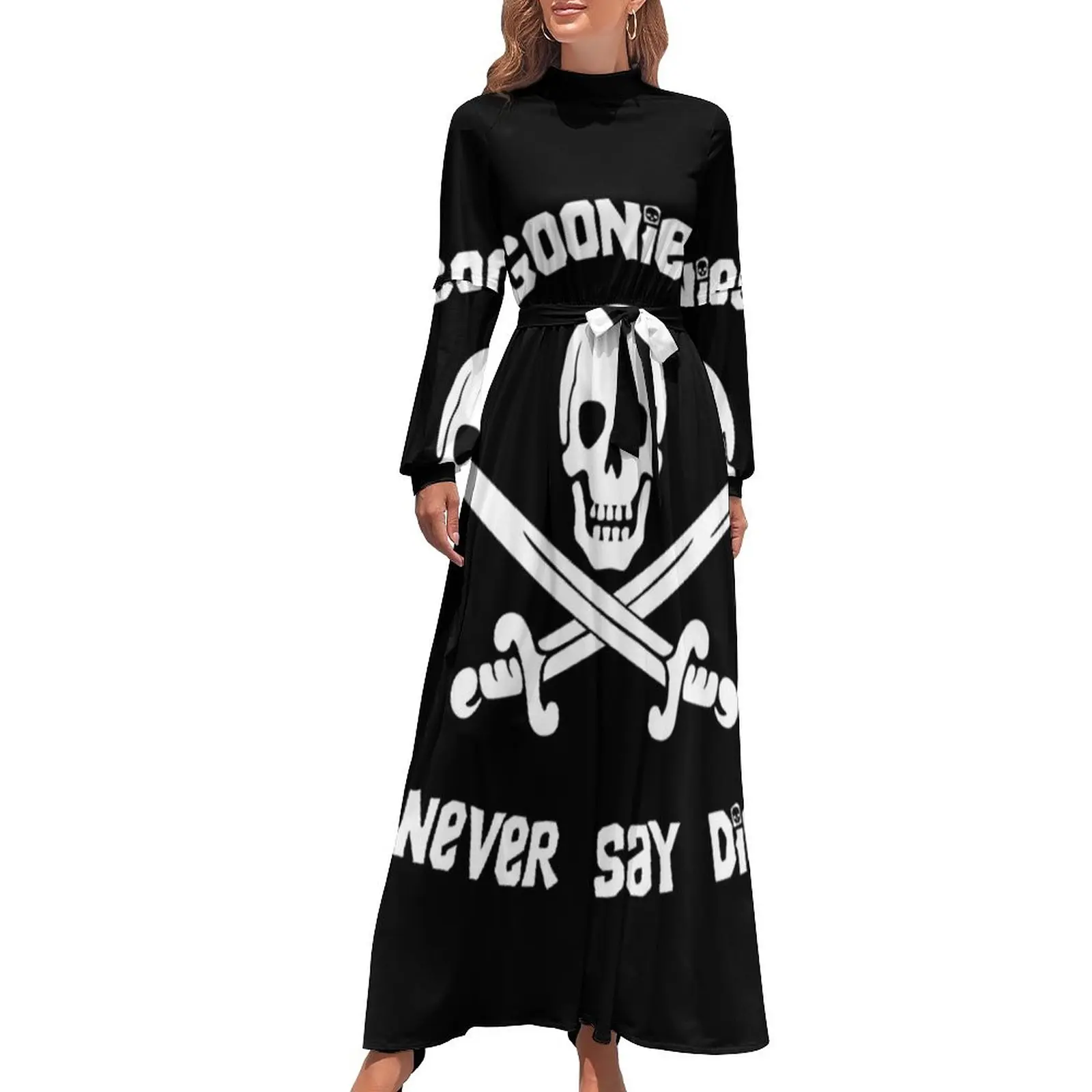 Goonies Never Say Die Dress Skull Pirate Sexy Custom Maxi Dress High Neck Long Sleeve Street Fashion Beach Long Dresses
Goonies Never Say Die Dress Skull Pirate Sexy Custom Maxi Dress High Neck Long Sleeve Street Fashion Beach Long Dresses
