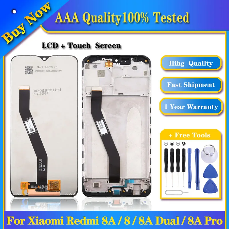 100% Tested TFT LCD Screen with frame for Xiaomi Redmi 8A / 8 / 8A Dual / 8A Pro with Digitizer Full Assembly
100% Tested TFT LCD Screen with frame for Xiaomi Redmi 8A / 8 / 8A Dual / 8A Pro with Digitizer Full Assembly