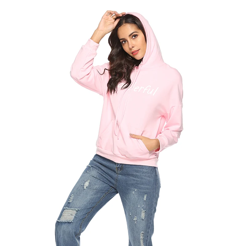 Autumn Casual Women Sweatshirt Fashion Female Wonderful Letter Print Hoodie Pullovers Long Sleeve Cute Sweatshirt Pullovers
Autumn Casual Women Sweatshirt Fashion Female Wonderful Letter Print Hoodie Pullovers Long Sleeve Cute Sweatshirt Pullovers