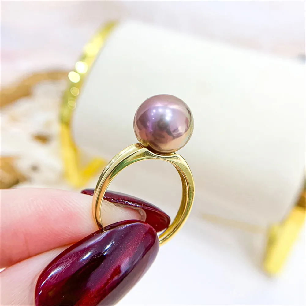 DIY pearl small accessories S925 sterling silver jewelry light plate gold silver ring empty holder suitable for 10-12mm beads
DIY pearl small accessories S925 sterling silver jewelry light plate gold silver ring empty holder suitable for 10-12mm beads