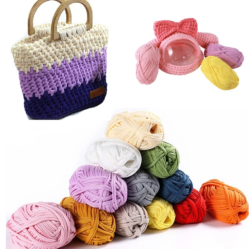 Knitting Yarn Fabric Cloth T-Shirt Cotton 30meter Threads for DIY Bag Blanket Carpet Cushion Crochet 100g/Ball Freeshipping
Knitting Yarn Fabric Cloth T-Shirt Cotton 30meter Threads for DIY Bag Blanket Carpet Cushion Crochet 100g/Ball Freeshipping