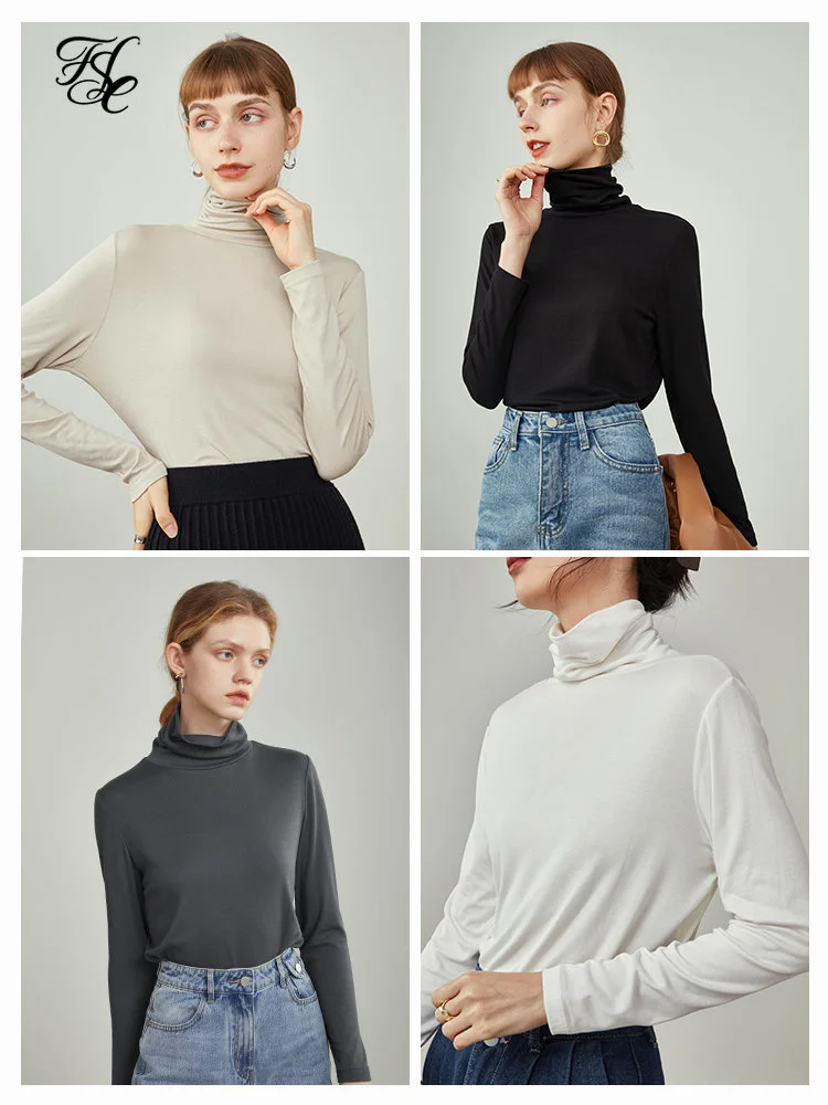FSLE Women Pile Collar Solid Bottoming Shirt White Office Temperament Undershirt Women Winter Commuter Sweater Pullovers
FSLE Women Pile Collar Solid Bottoming Shirt White Office Temperament Undershirt Women Winter Commuter Sweater Pullovers