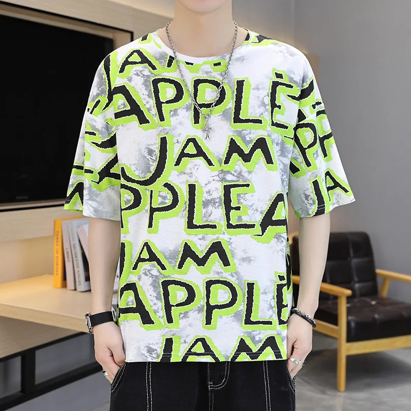 Футболка мужская с принтом, повседневная, с коротким рукавом, в стиле Харадзюку, лето 2022
Футболка мужская с принтом, повседневная, с коротким рукавом, в стиле Харадзюку, лето 2022