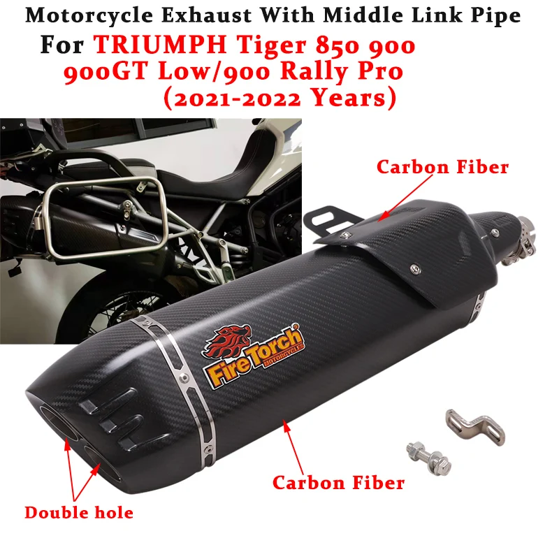 For Triumph Tiger 850 900 900GT GT Low Rally Pro 2020 2021 Motorcycle Exhaust Escape Modified Double Hole Carbon Fiber Muffler
For Triumph Tiger 850 900 900GT GT Low Rally Pro 2020 2021 Motorcycle Exhaust Escape Modified Double Hole Carbon Fiber Muffler