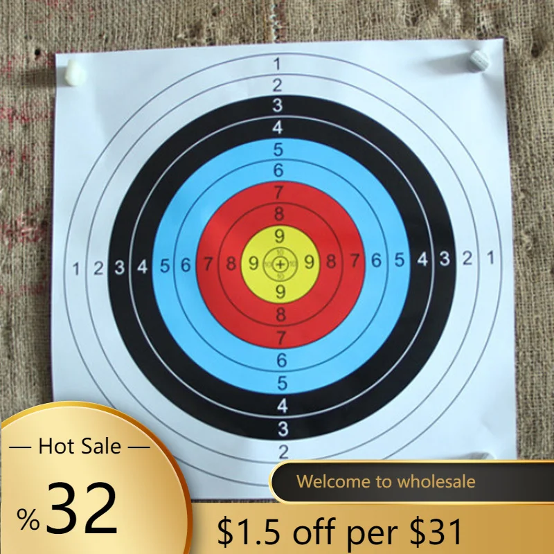 

10pcs 60*60CM Archery Target Paper Art Paper Face Arrow Bow Outdoor Practice Training Outdoor Target Equipment