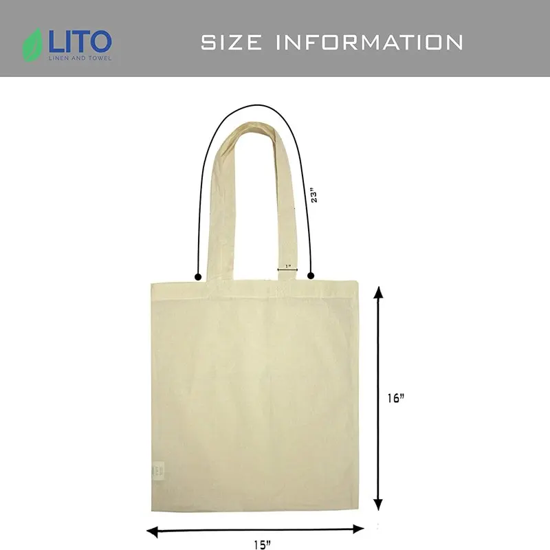 100% Natural Cotton Reusable Canvas Shopping Bags With Handle| Washable & Eco-friendly Tote Bags |15x16 Inch| Pack of 6 Linen An
100% Natural Cotton Reusable Canvas Shopping Bags With Handle| Washable & Eco-friendly Tote Bags |15x16 Inch| Pack of 6 Linen An