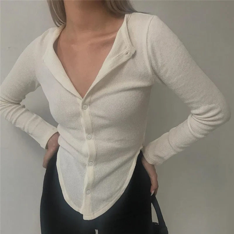 Autumn Women's Solid Color Temperament Round Neck Single-breasted Cardigan Irregular Spell Receiving Waist Slim Long-sleeved Top
Autumn Women's Solid Color Temperament Round Neck Single-breasted Cardigan Irregular Spell Receiving Waist Slim Long-sleeved Top