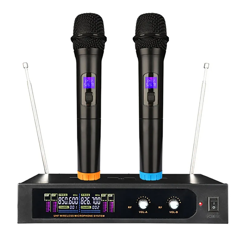 Professional VHF Wireless Microphone System Dual Channel Handheld Karaoke Microphone Recording Studio Party Stage Performance
Professional VHF Wireless Microphone System Dual Channel Handheld Karaoke Microphone Recording Studio Party Stage Performance
