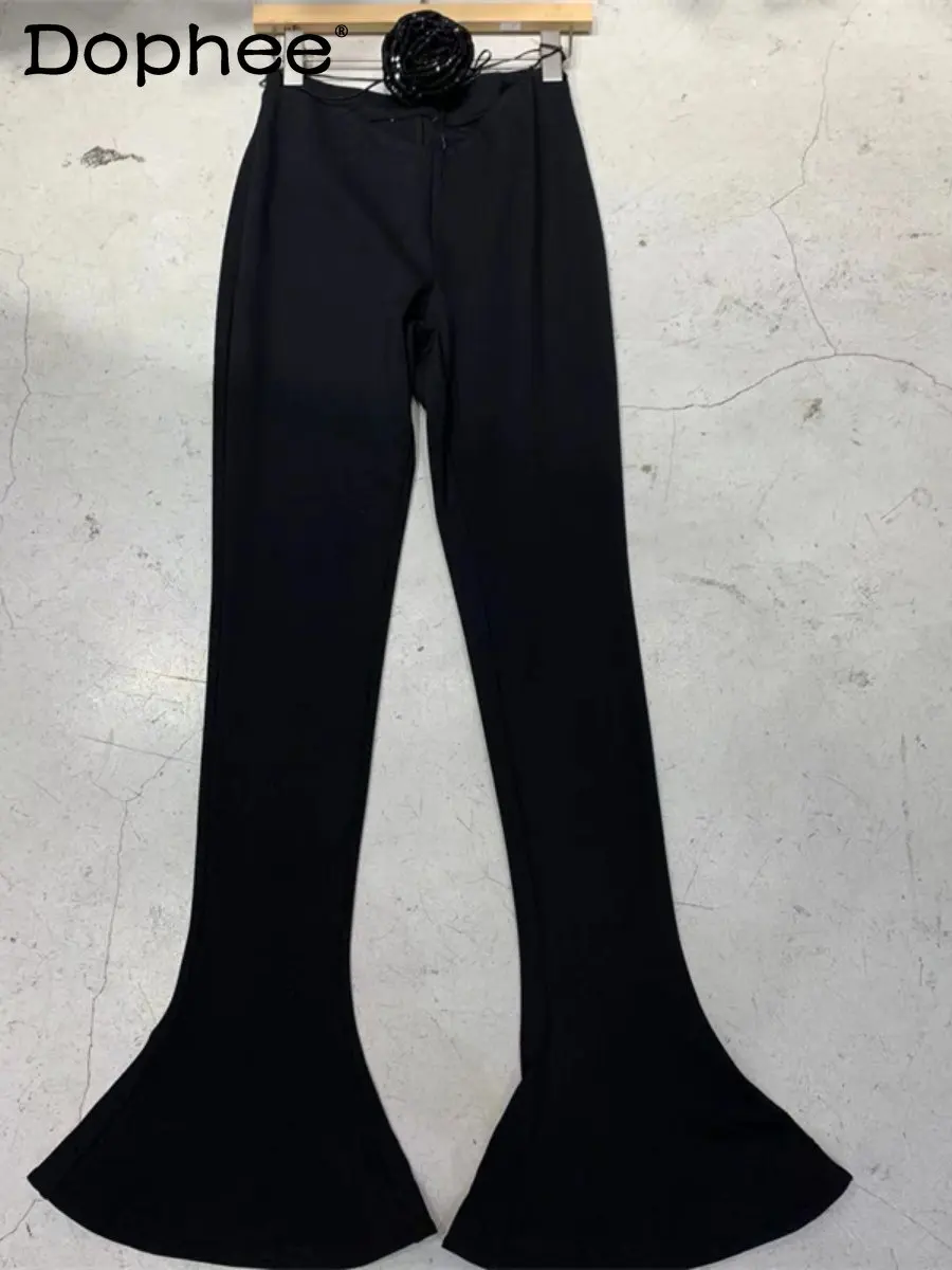 2023 Spring New Korean Casual All-Matching Straight Casual Horseshoe Pants Women High Waist Slim Fit Black Bell-Bottoms Trousers
2023 Spring New Korean Casual All-Matching Straight Casual Horseshoe Pants Women High Waist Slim Fit Black Bell-Bottoms Trousers
