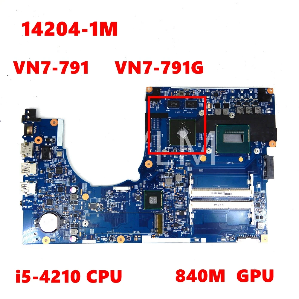 Материнская плата 14204-1M / 448.02G06.001M i5-4210CPU 840M GPU для ACER Aspire VN7-791, Материнская плата ноутбука протестирована ОК
Материнская плата 14204-1M / 448.02G06.001M i5-4210CPU 840M GPU для ACER Aspire VN7-791, Материнская плата ноутбука протестирована ОК