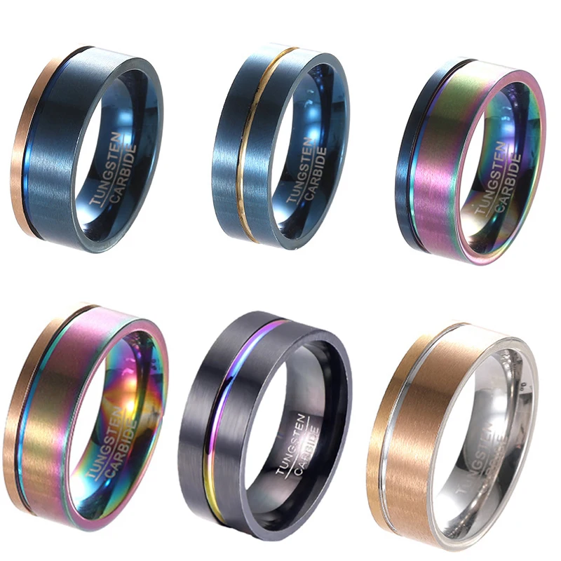 Мужское кольцо 8 мм, Черное и синее матовое кольцо из нержавеющей стали с пазами, свадебное обручальное ювелирное изделие для годовщины, под...
Мужское кольцо 8 мм, Черное и синее матовое кольцо из нержавеющей стали с пазами, свадебное обручальное ювелирное изделие для годовщины, под...