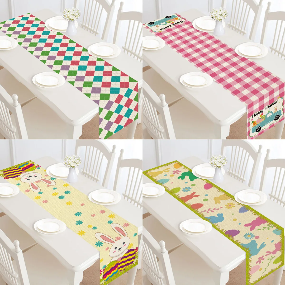 2022 Easter Decoration Faux Linen Rabbit Bunny Print Table Runner Home Decor Tablecloth Happy Easter Party Decoration 
2022 Easter Decoration Faux Linen Rabbit Bunny Print Table Runner Home Decor Tablecloth Happy Easter Party Decoration
