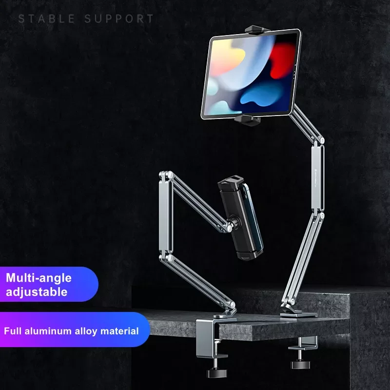 Desktop Adjustable Long Arm Foldable Tablet Stand Aluminum Cell Phone Holder Multi-angle Rotation 4-13'' Bed Table iPad
Desktop Adjustable Long Arm Foldable Tablet Stand Aluminum Cell Phone Holder Multi-angle Rotation 4-13'' Bed Table iPad