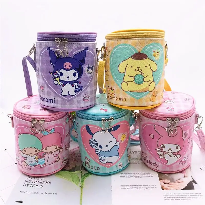 Anime Kuromi Hello Kitty Sanrio Kawaii Cross Body Cylinder Bag Cute Cartoon Pochacco Pompompurin Casual Shoulder Bag Kid Gift
Anime Kuromi Hello Kitty Sanrio Kawaii Cross Body Cylinder Bag Cute Cartoon Pochacco Pompompurin Casual Shoulder Bag Kid Gift