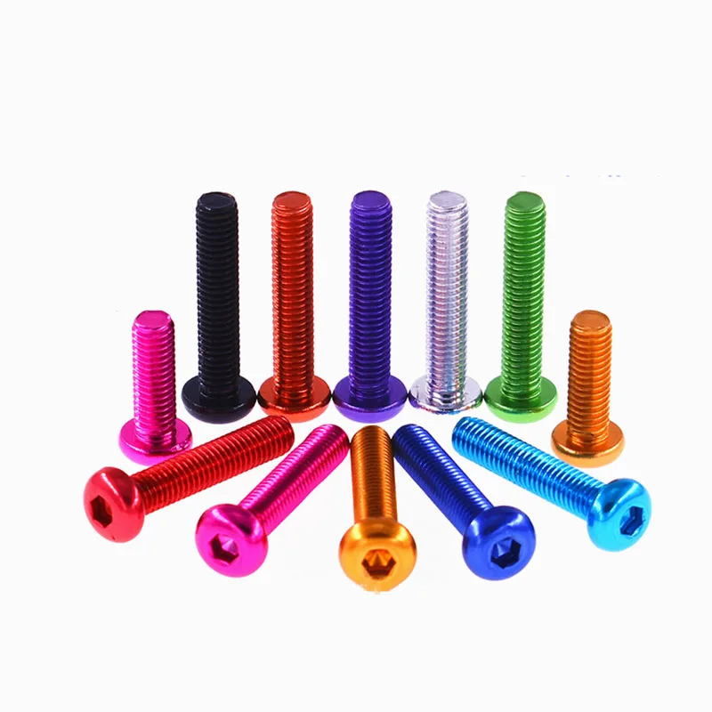 1Pcs Anodization M5*l=6-30mm Colourful Aluminum Alloy Hexagon Hex Socket Round Button Head Machine Screw Bolts
1Pcs Anodization M5*l=6-30mm Colourful Aluminum Alloy Hexagon Hex Socket Round Button Head Machine Screw Bolts