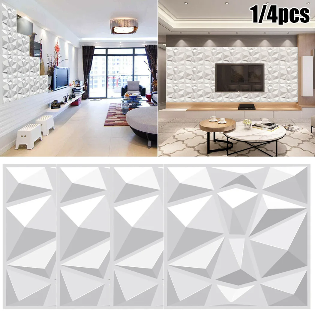 1pc/4pcs 3D PVC Wall Panels 30x30cm Covering Diamond Plastic Cladding Tiles Waterproof Home Interior Decoration Accessories
1pc/4pcs 3D PVC Wall Panels 30x30cm Covering Diamond Plastic Cladding Tiles Waterproof Home Interior Decoration Accessories