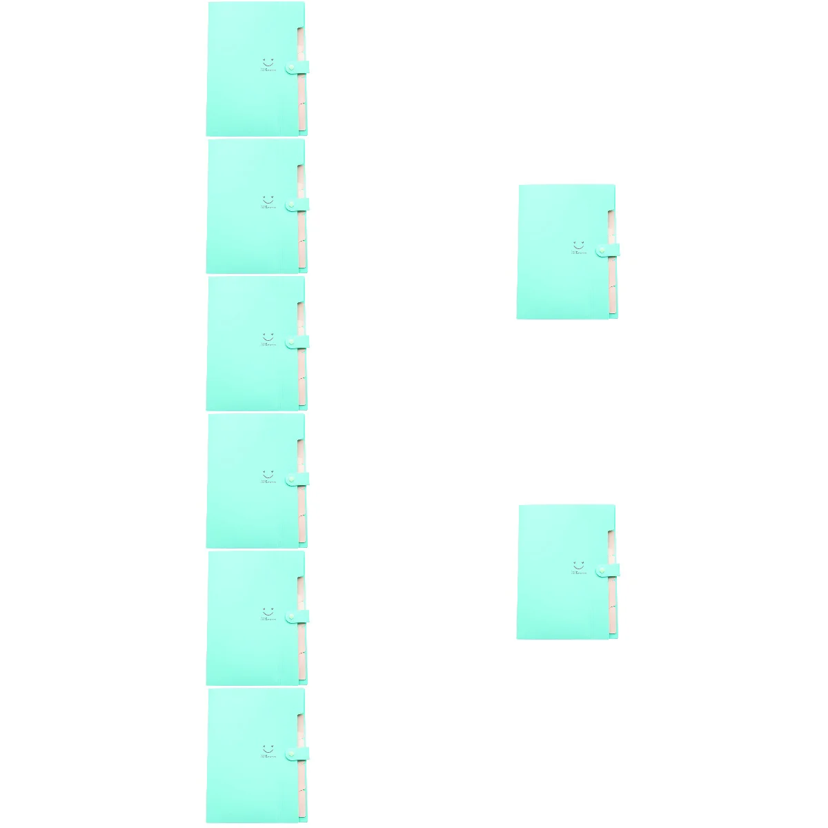 

8x 10 Colors 5 Pockets Plastic Expanding Snap Closure A4 Letter Size File Folders Paper Document Organizer Set Accordion Folder