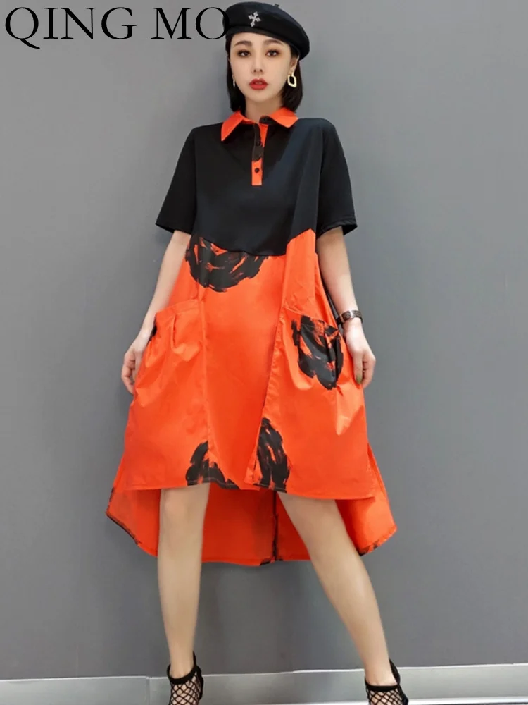 QING MO 2023 Spring Summer New Fashion Knee-Length Dress Korean Polo Shirt Show Thin Woman Streetwear Half Sleeve Dresses ZXF677
QING MO 2023 Spring Summer New Fashion Knee-Length Dress Korean Polo Shirt Show Thin Woman Streetwear Half Sleeve Dresses ZXF677