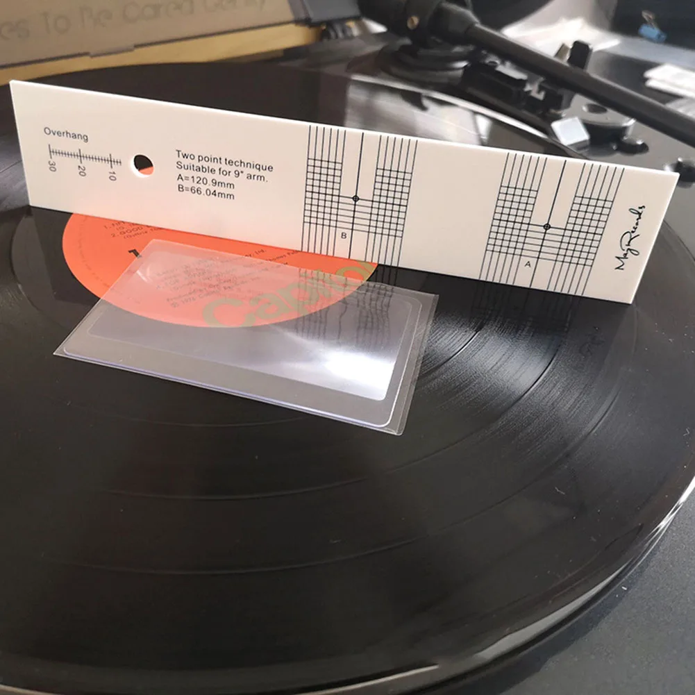 Pickup Calibration Distance Gauge Protractor Record LP Vinyl Turntable Alignment Overshoot Protractor Phonograph Accessories
Pickup Calibration Distance Gauge Protractor Record LP Vinyl Turntable Alignment Overshoot Protractor Phonograph Accessories