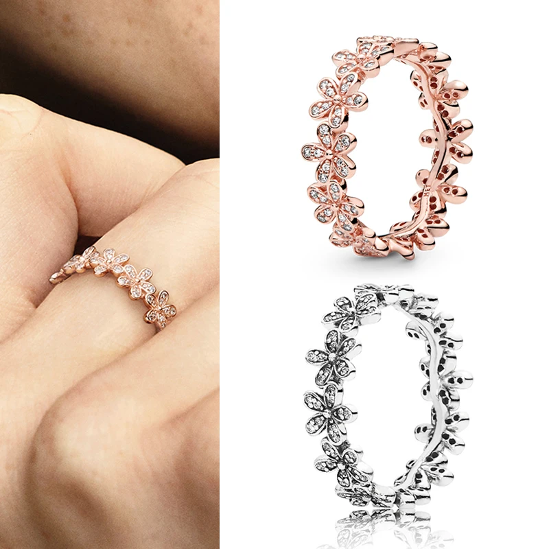 2020 New 925 кольцо Silver Pan Ring Dazzling Rose Gold Daisy Floret Pan Ring For Women Wedding Party Gift Fashion Jewelry
2020 New 925 кольцо Silver Pan Ring Dazzling Rose Gold Daisy Floret Pan Ring For Women Wedding Party Gift Fashion Jewelry