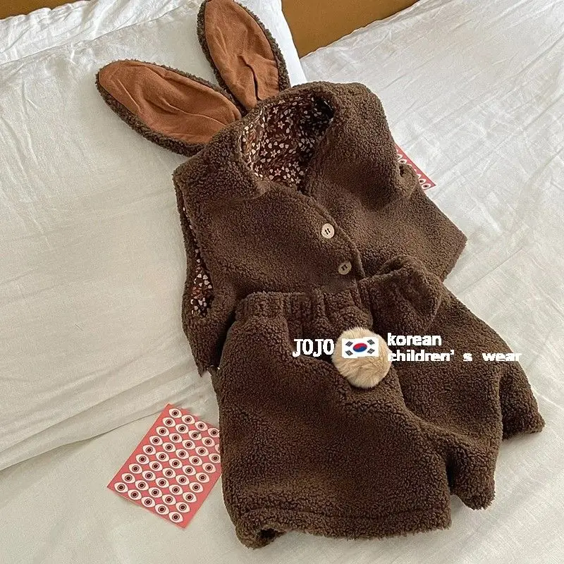Winter Girls Boys Sets Tops Outerwear Turn-down Collar Single Breasted Cute Waistcoat Vest+ Shorts 2PCS Waist Loose Solid Soft
Winter Girls Boys Sets Tops Outerwear Turn-down Collar Single Breasted Cute Waistcoat Vest+ Shorts 2PCS Waist Loose Solid Soft