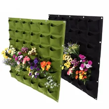 Green Plant Growing Bag 24 Size Pockets Planter Vertical Garden Vegetable Living Growing Bags Flowers Supply Garden Bag Planter