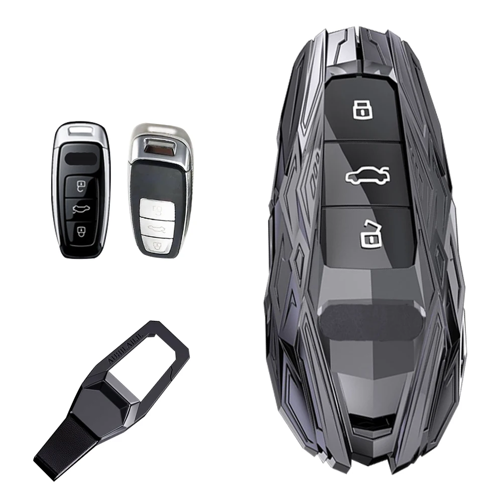 Zinc Alloy Key Fob Case Fit For Audi A6 A6L A7 E-Tron 2018-2021 A8 Q8 with keychain car accessories
Zinc Alloy Key Fob Case Fit For Audi A6 A6L A7 E-Tron 2018-2021 A8 Q8 with keychain car accessories