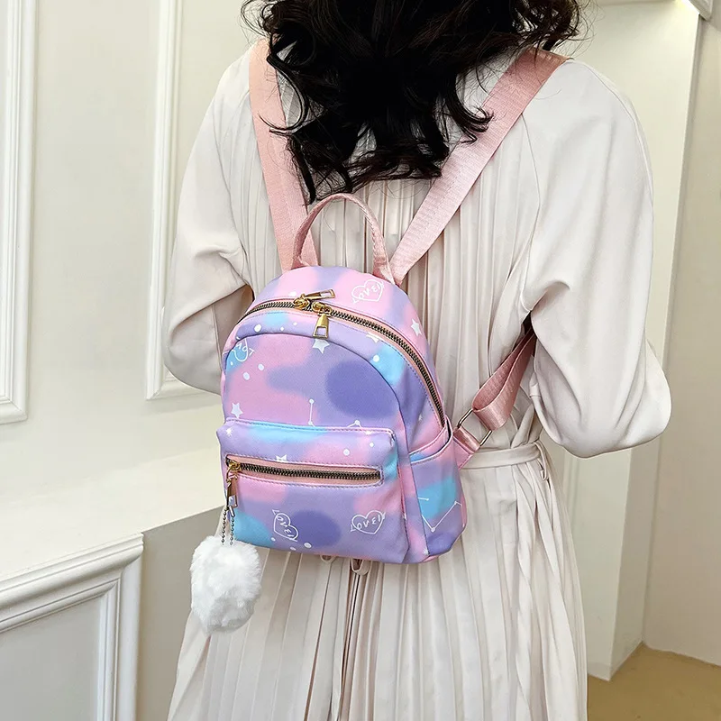 Mini Backpack Women Nylon Cute Small Shopper Handbag Multicolor Book Bags with Heart Pendant Girls Fashion Shoulder Bag
Mini Backpack Women Nylon Cute Small Shopper Handbag Multicolor Book Bags with Heart Pendant Girls Fashion Shoulder Bag