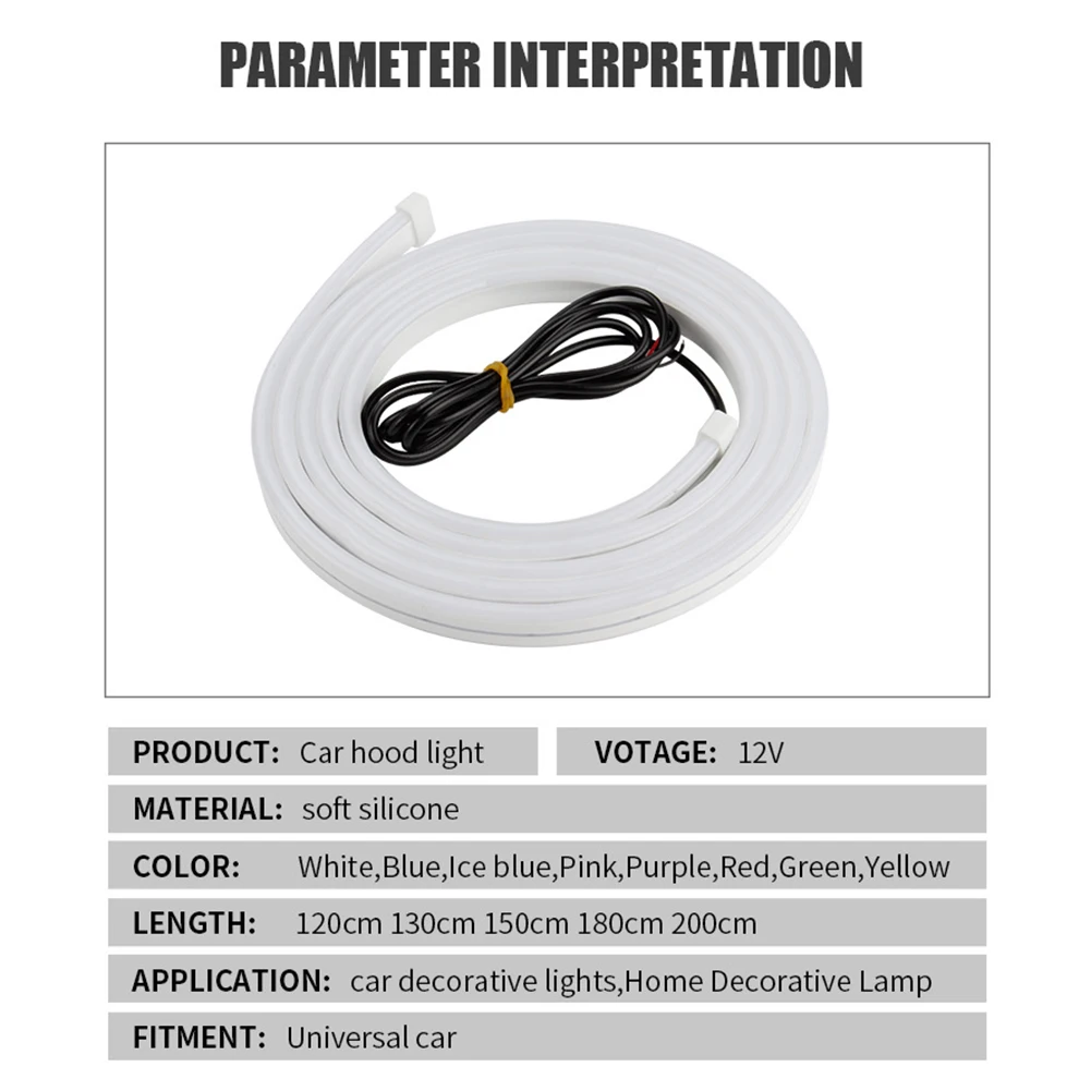 Part Hood Light Accessories Car Daytime 12V 150 Cm Dynamic Flexible IP 68 Running Silicon Universal Waterproof
Part Hood Light Accessories Car Daytime 12V 150 Cm Dynamic Flexible IP 68 Running Silicon Universal Waterproof