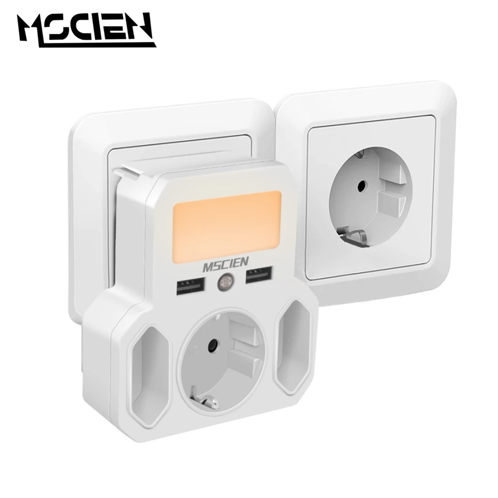 MSCIEN EU Plug Charge Adapter with USB Ports Wall Power Outlets Surge Protector Sockets Extension European For ES FR KR PL PT
MSCIEN EU Plug Charge Adapter with USB Ports Wall Power Outlets Surge Protector Sockets Extension European For ES FR KR PL PT