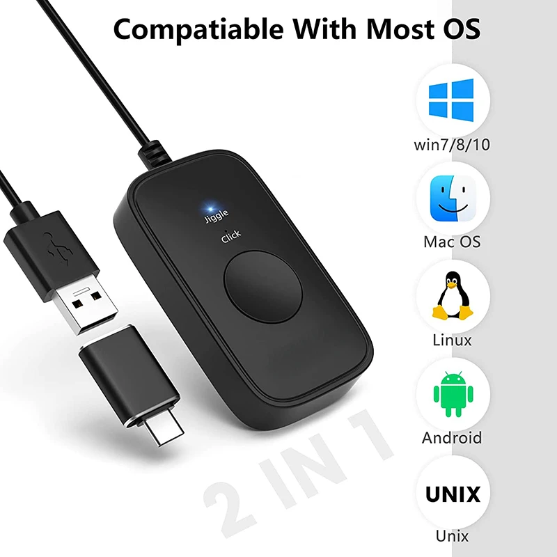 Hot Sales in 1 USB Mouse Jiggler Undetectable Mouse Mover Automatic Computer Mouse Mover Jiggler Keeps Computer Awake Simulate M
Hot Sales in 1 USB Mouse Jiggler Undetectable Mouse Mover Automatic Computer Mouse Mover Jiggler Keeps Computer Awake Simulate M