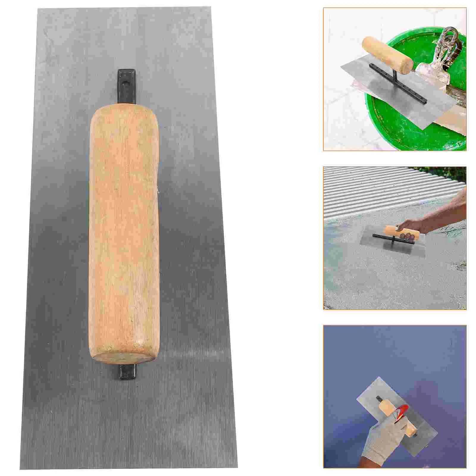 

Шпатель для бетона, ручной садовый шпатель, инструмент для кирпичной кладки, деревянная ручка, цементные инструменты, скребок для гипсокартона