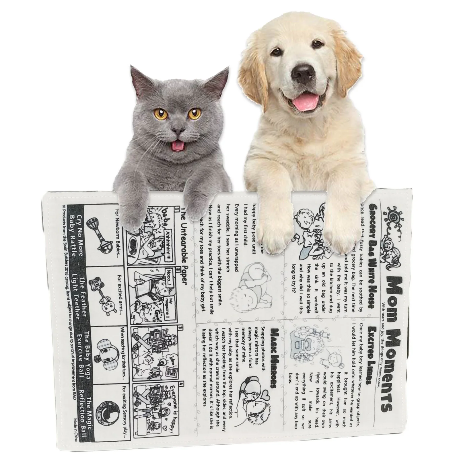 

Забавные новостные бумажные игрушки для собак, бумажные жевательные игрушки со звуком для маленьких собак, устойчивые к укусам салфетки, иг...