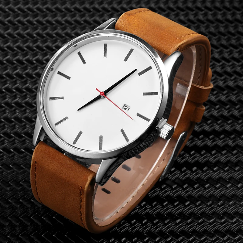 Fashion Men Watch Big Dial Calendar Scrub Belt Relojes Hombre Men Sport Casual Quartz Watches Leather Relogio Masculino
Fashion Men Watch Big Dial Calendar Scrub Belt Relojes Hombre Men Sport Casual Quartz Watches Leather Relogio Masculino
