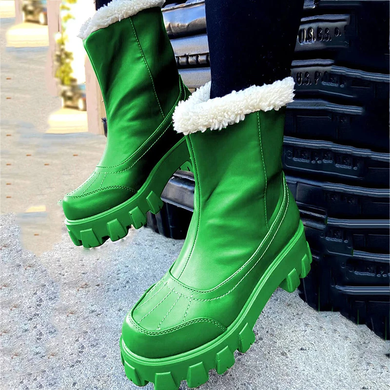 Platform Ankle Boots Women Lamb Hair Colorful Slip-on Motorcycle Boots Fashion Punk Black Boots Plush Warmth Winter Boots Women
Platform Ankle Boots Women Lamb Hair Colorful Slip-on Motorcycle Boots Fashion Punk Black Boots Plush Warmth Winter Boots Women