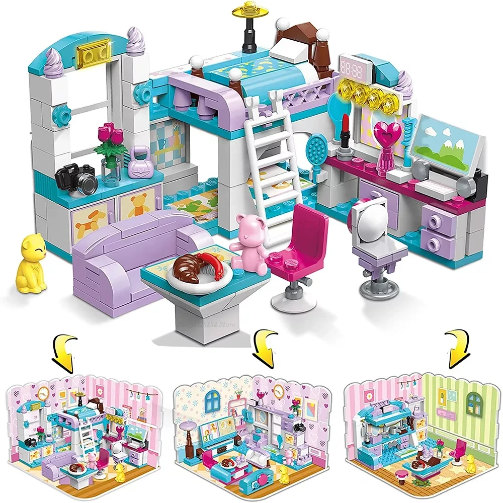 City Building Blocks 194PCS Kits Friends House Bedroom Kitchen Model 3 IN 1 Deform Model Bricks Educational Toys for Girls
City Building Blocks 194PCS Kits Friends House Bedroom Kitchen Model 3 IN 1 Deform Model Bricks Educational Toys for Girls