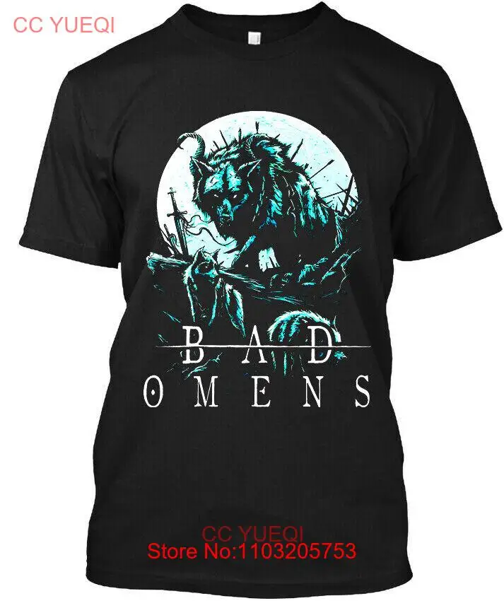 Новая популярная футболка с логотипом Bad Omens American Music Wolf в стиле ретро размер S-4XL